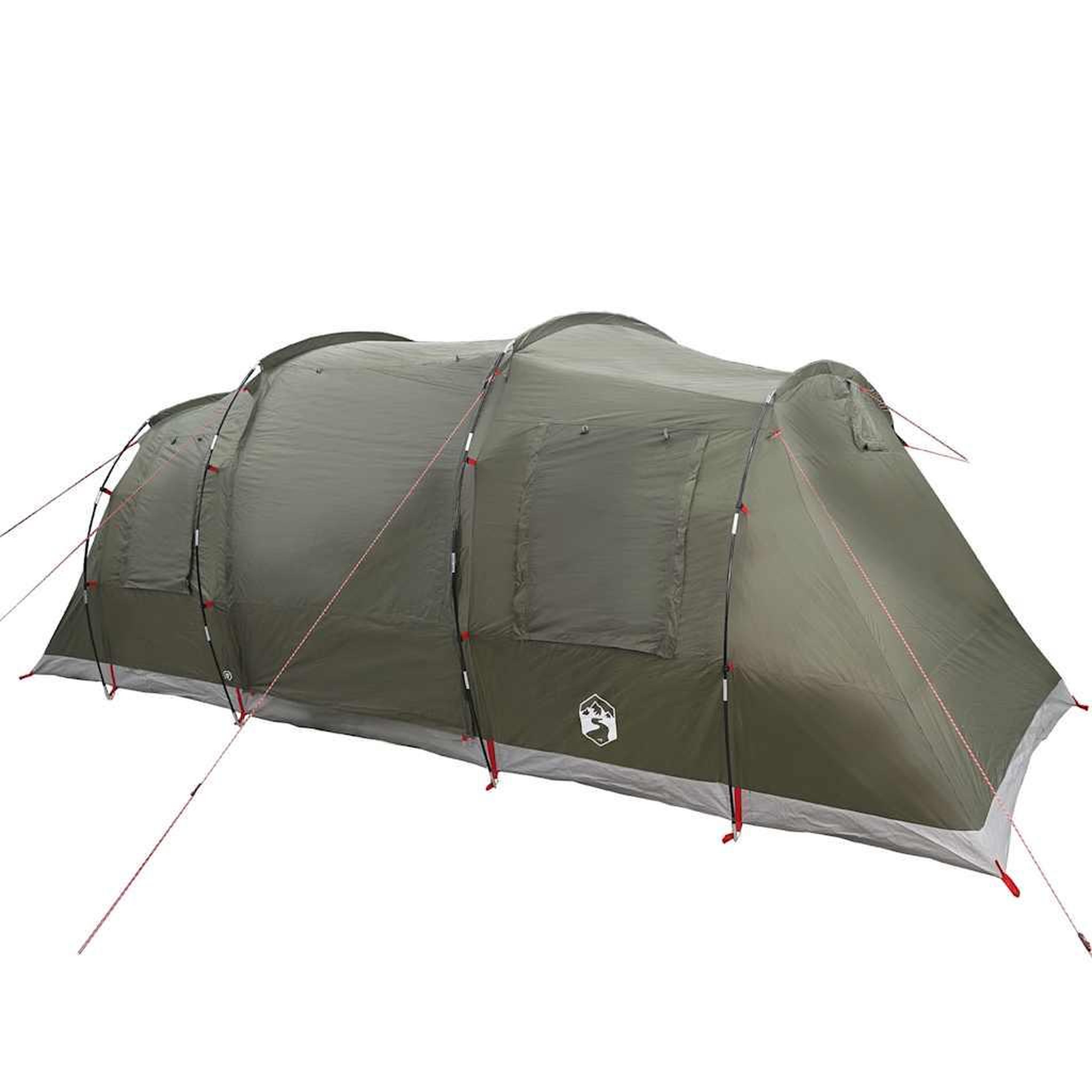 Voir la diapositive 5 : VIDAXL Tente de camping tunnel 4 personnes vert olive impermeable