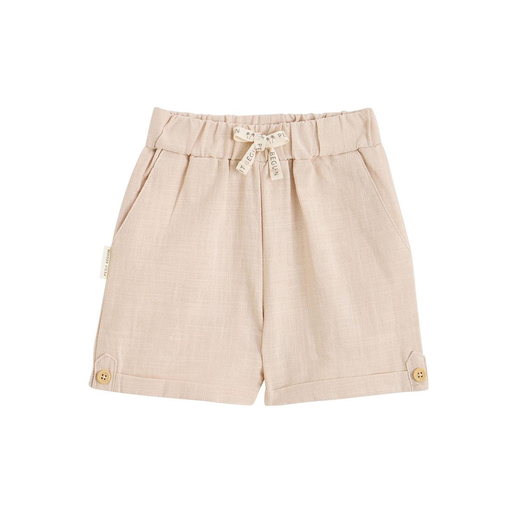 Petit Béguin Bermuda enfant auguste. Coloris disponibles : Beige