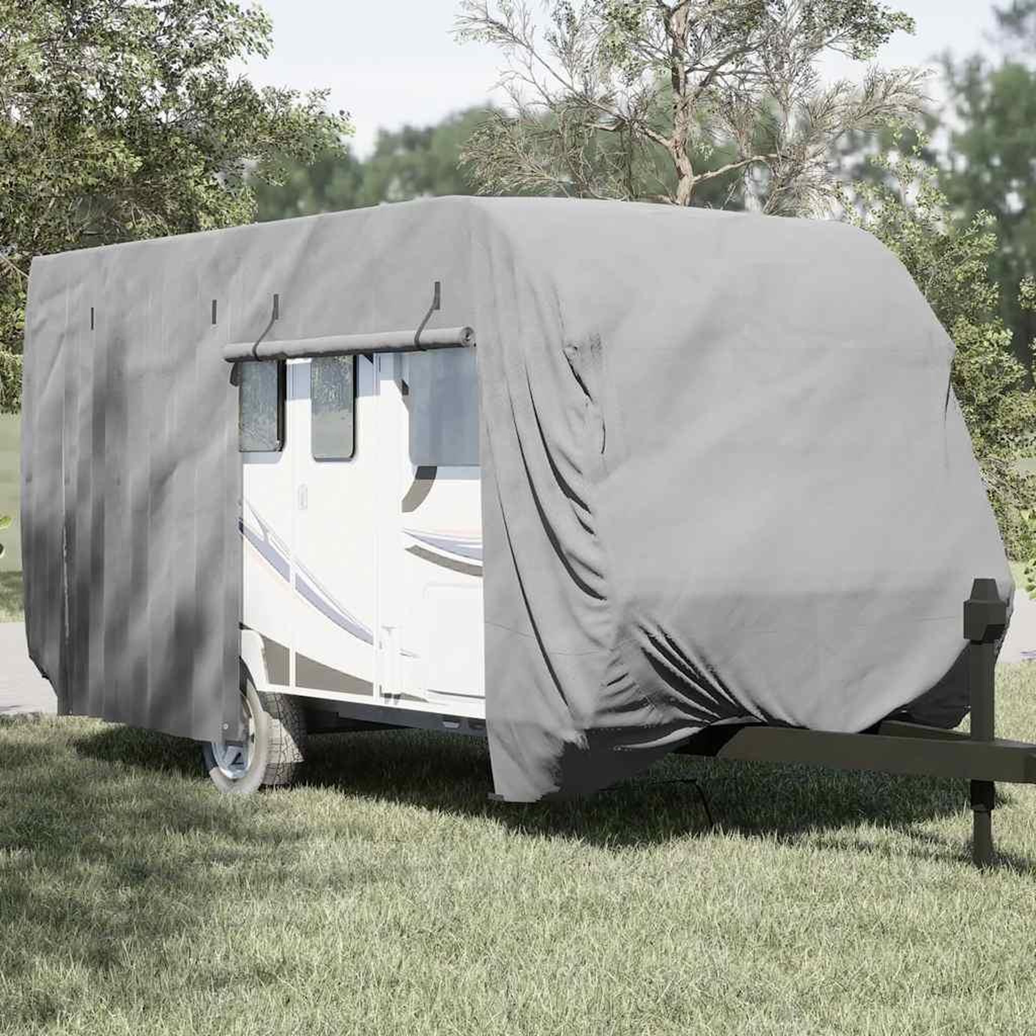 VIDAXL Housse de caravane gris 550x250x220 cm tissu non tisse