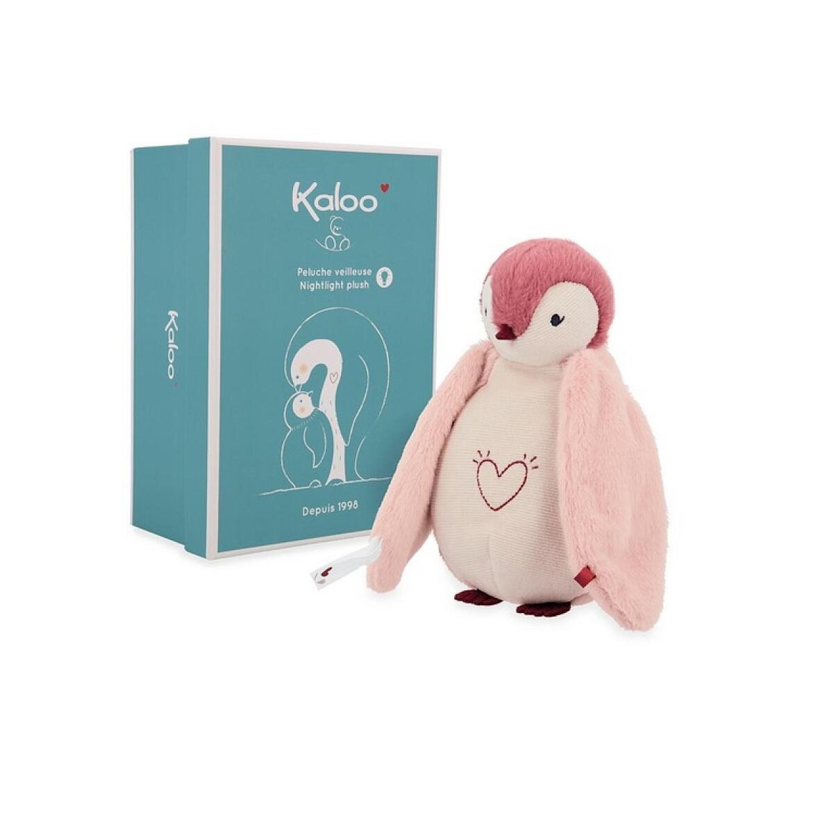 Kaloo Peluche veilleuse - Manchot rose