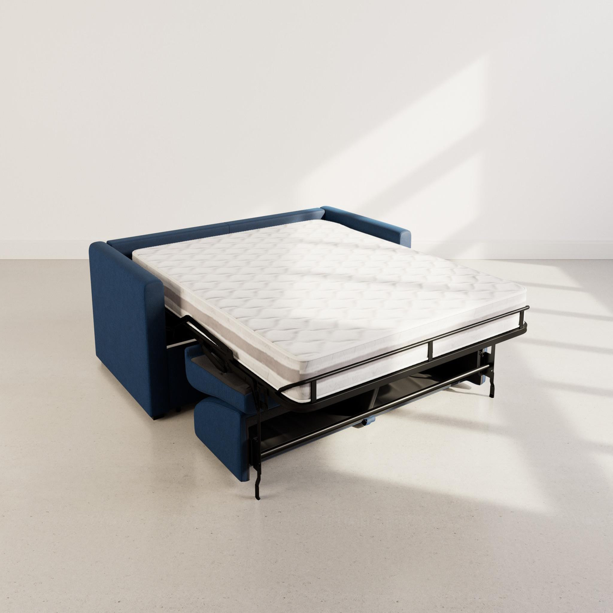 Voir la diapositive 3 : BEST MOBILIER Julia - canapé 3 places convertible express couchage quotidien 140 cm matelas 18 cm en tissu