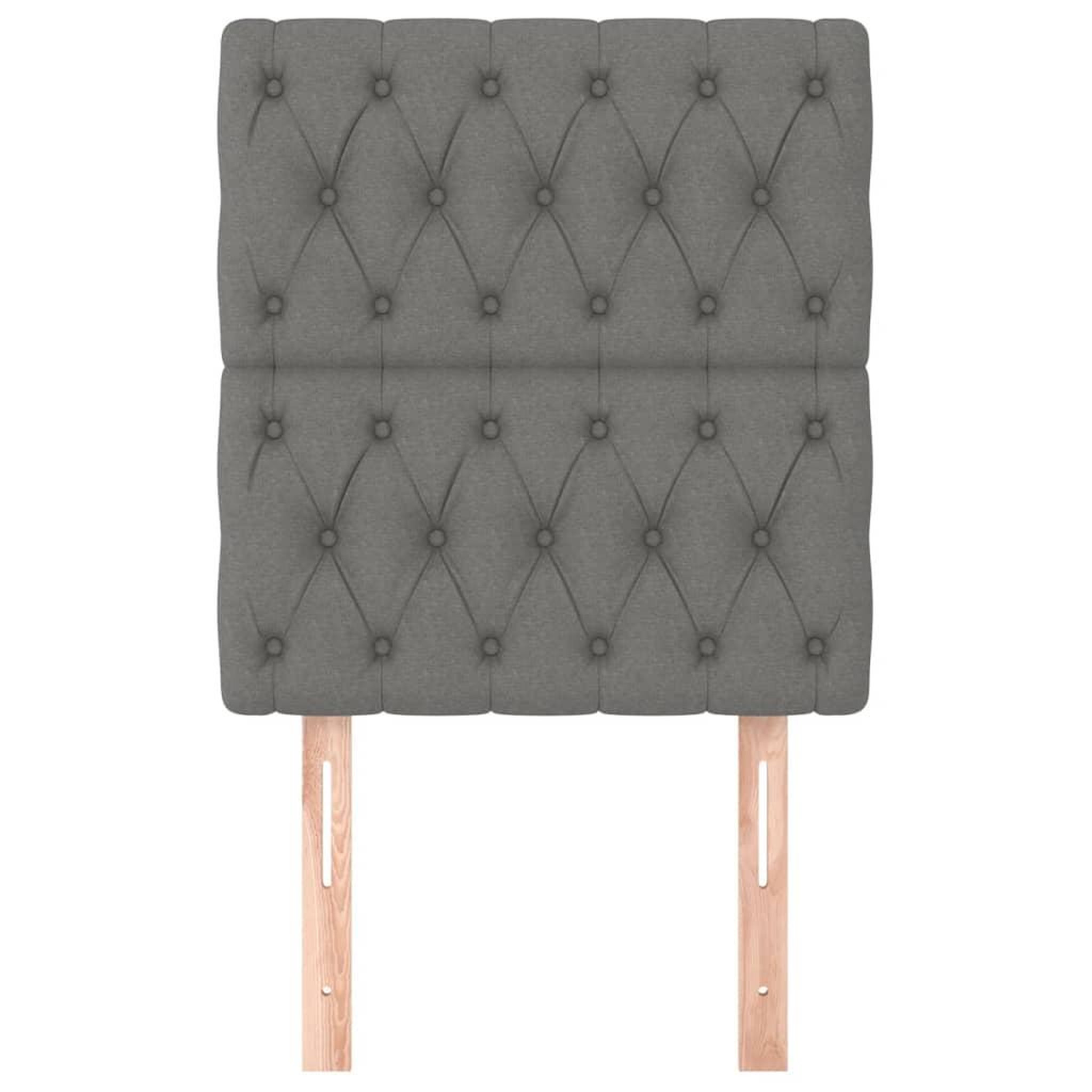 Voir la diapositive 3 : VIDAXL Tetes de lit 2 pcs Gris fonce 80x7x78/88 cm Tissu