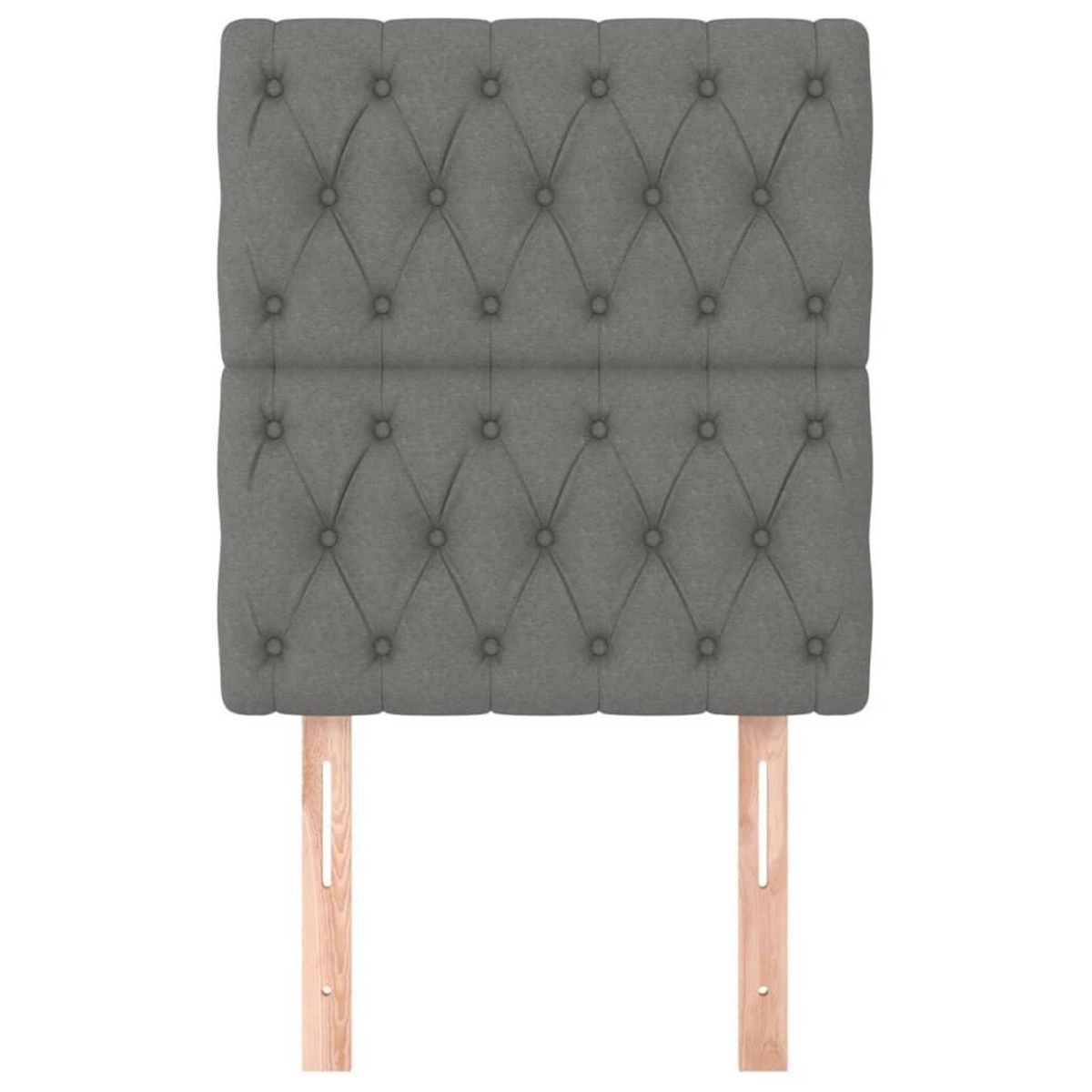 VIDAXL Tetes de lit 2 pcs Gris fonce 80x7x78/88 cm Tissu