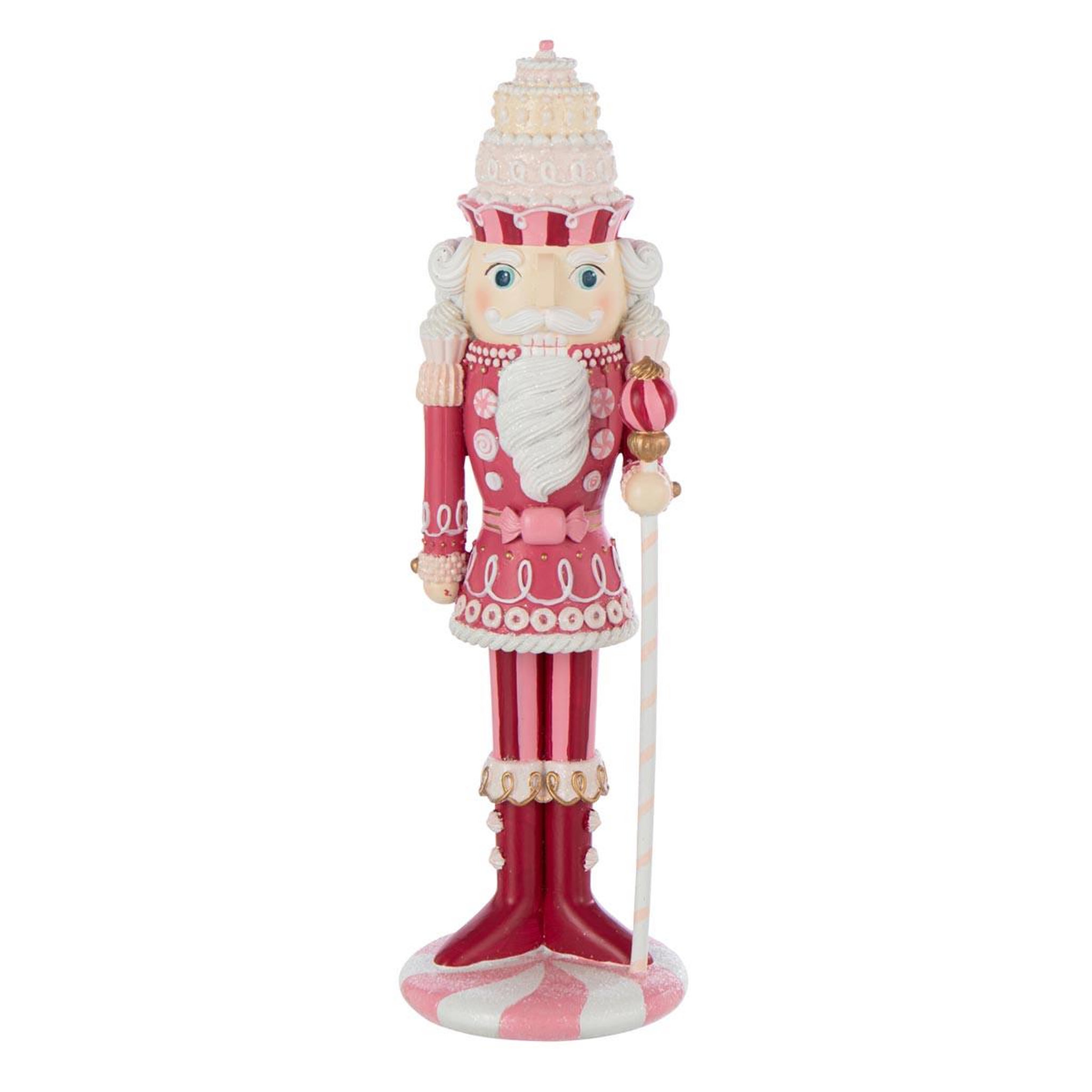 J-LINE Casse-noisette déco  bonbon  28cm rose