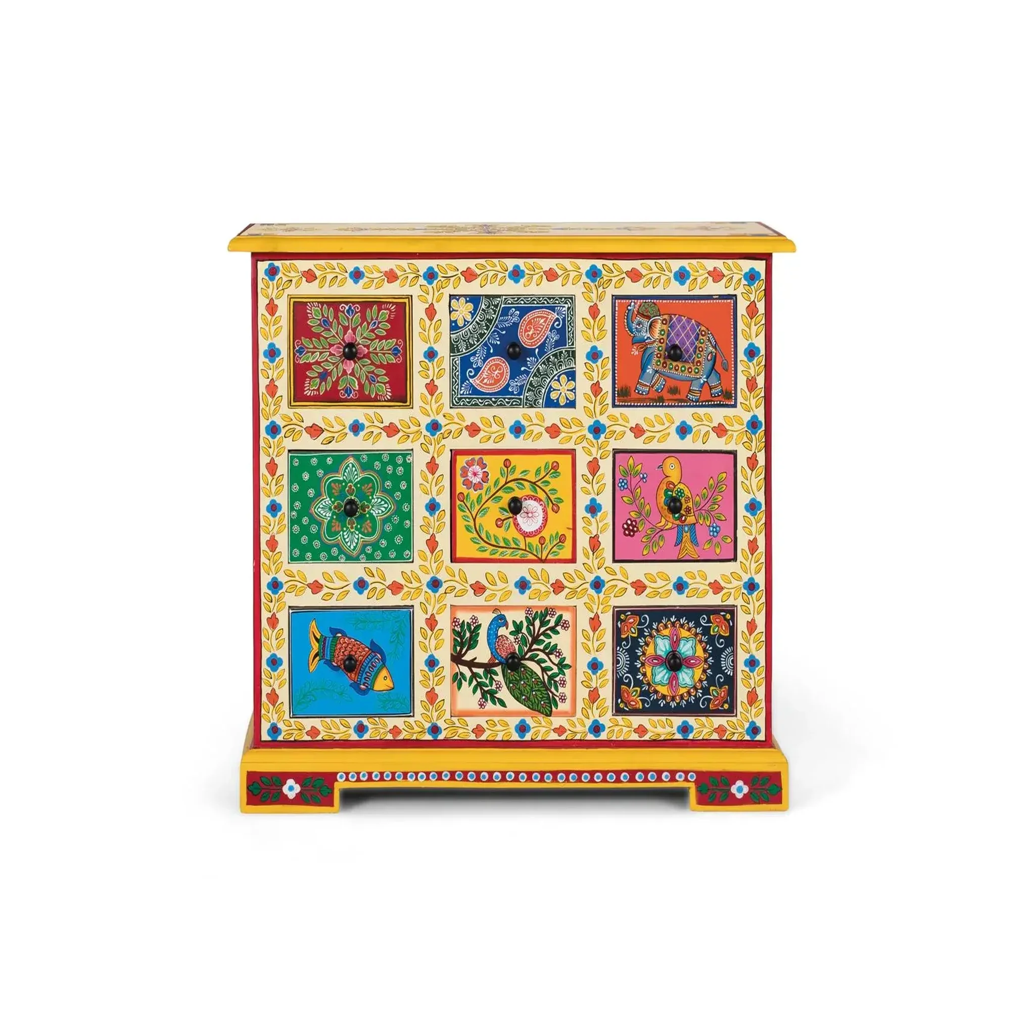 GINER Y COLOMER SL Meuble d'appoint en bois de manguier 70 cm style ethnique boho