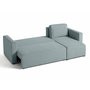 Voir la diapositive 4 : BEST MOBILIER Canopy - canapé d'angle réversible - 4 places - convertible avec coffre - en tissu texturé