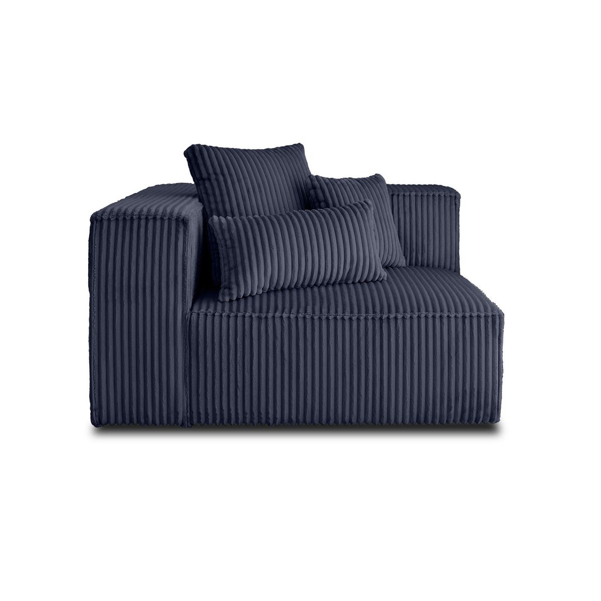 LISA DESIGN Colombine - module d'assise gauche - en velours côtelé grosses côtes