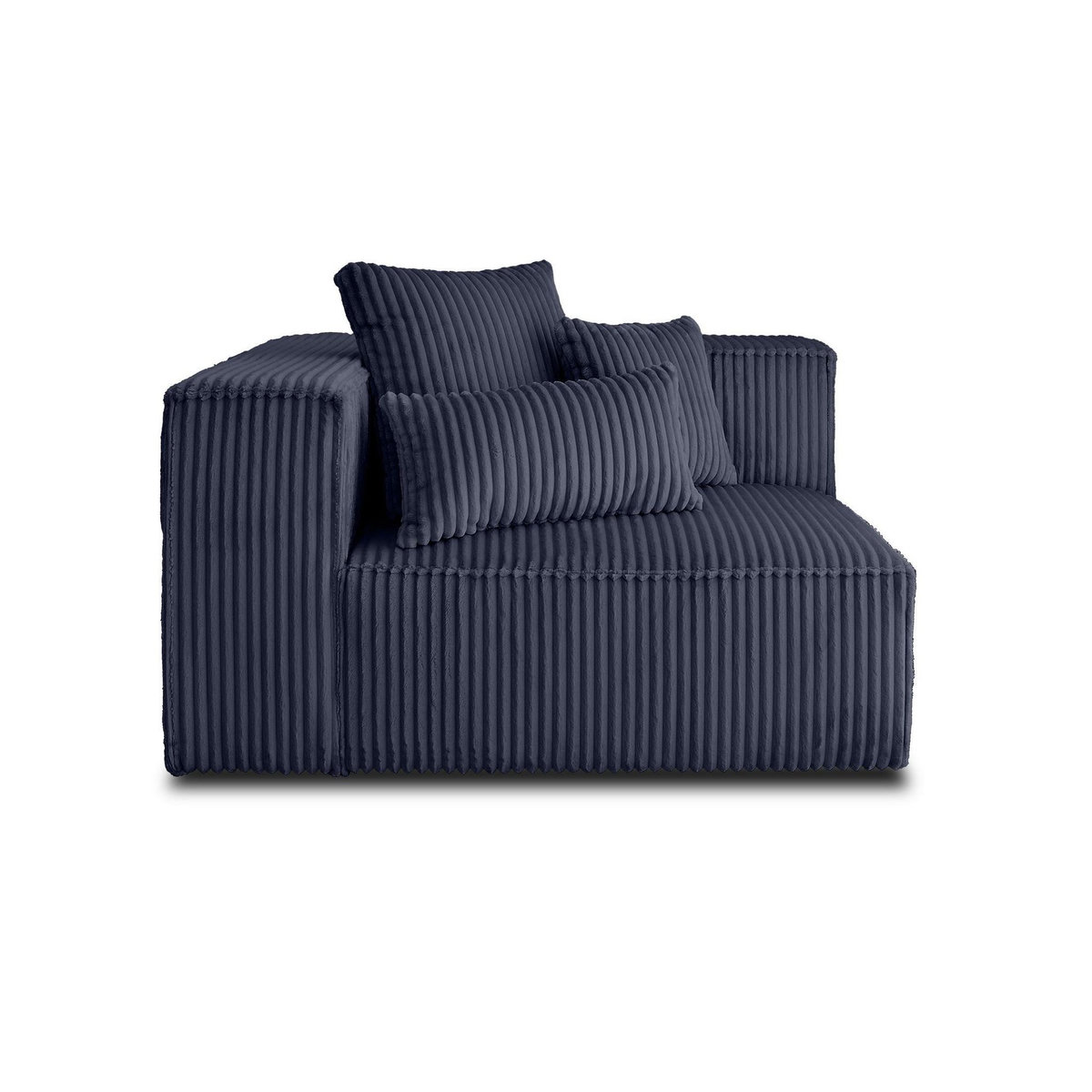 LISA DESIGN Colombine - module d'assise gauche - en velours côtelé grosses côtes