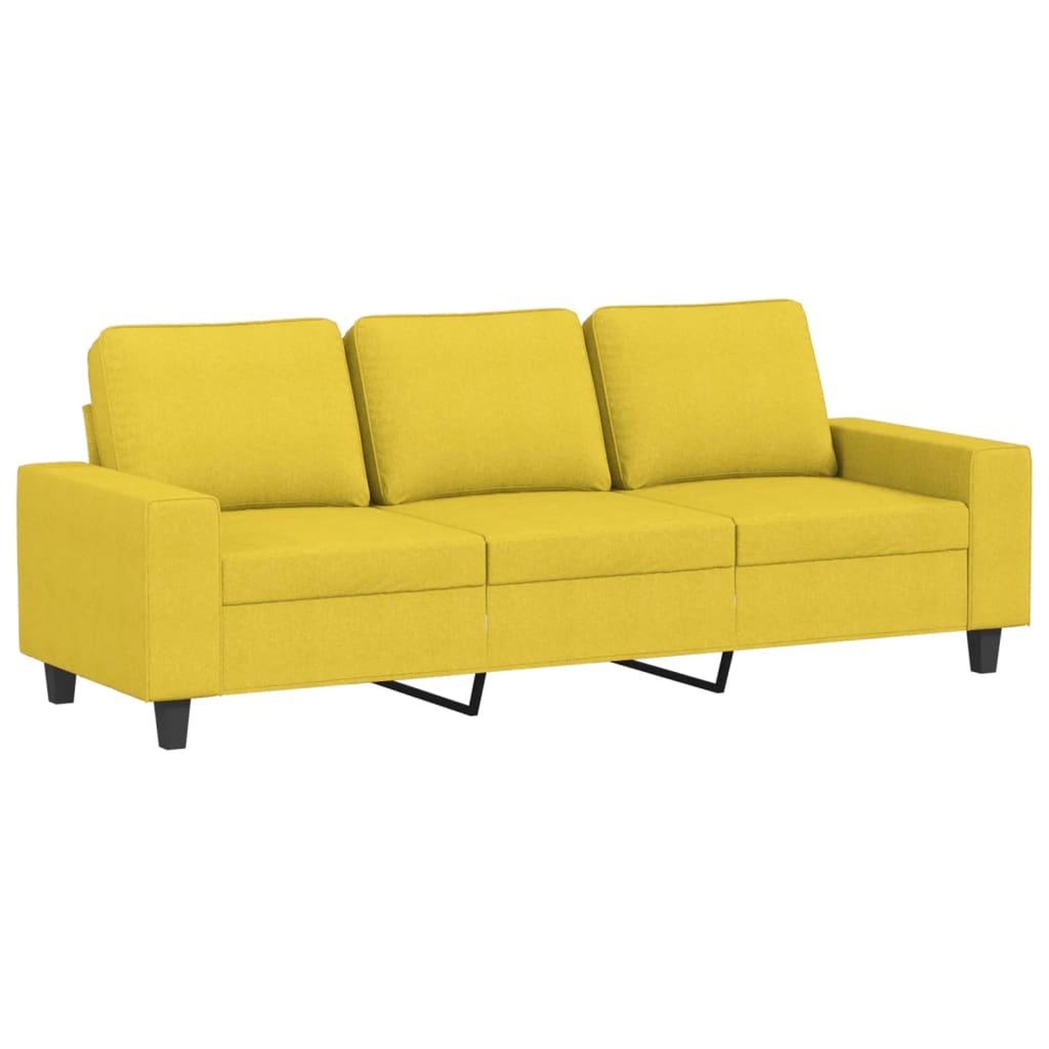 Voir la diapositive 4 : VIDAXL Ensemble de canapes 2 pcs jaune clair tissu