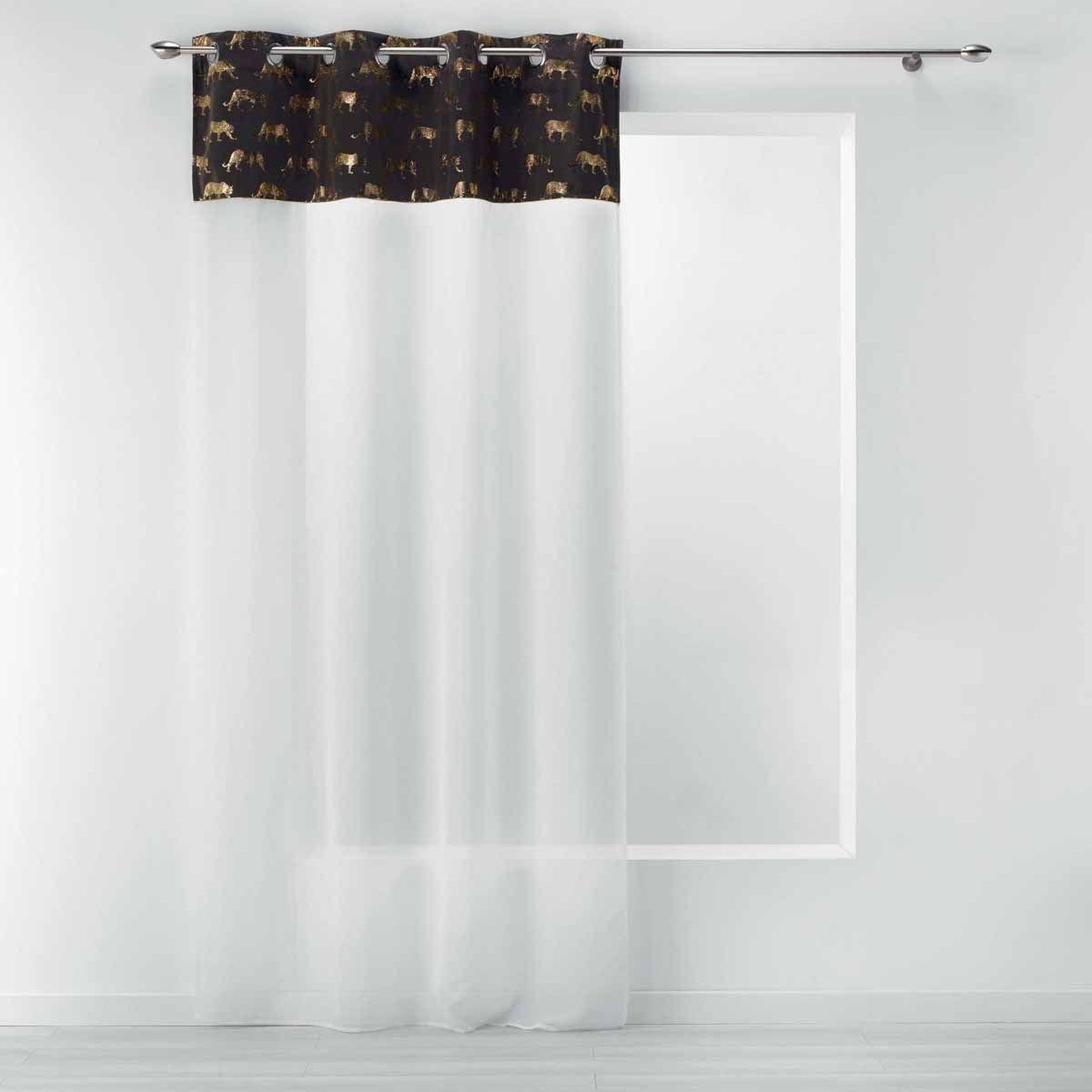 Douceur d'Intérieur Rideau voilage à œillets  tigalo  140x240cm blanc