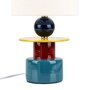 Voir la diapositive 3 : OSTARIA Lampe en céramique multicolore avec abat-jour beige