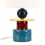 Voir la diapositive 3 : OSTARIA Lampe en céramique multicolore avec abat-jour beige