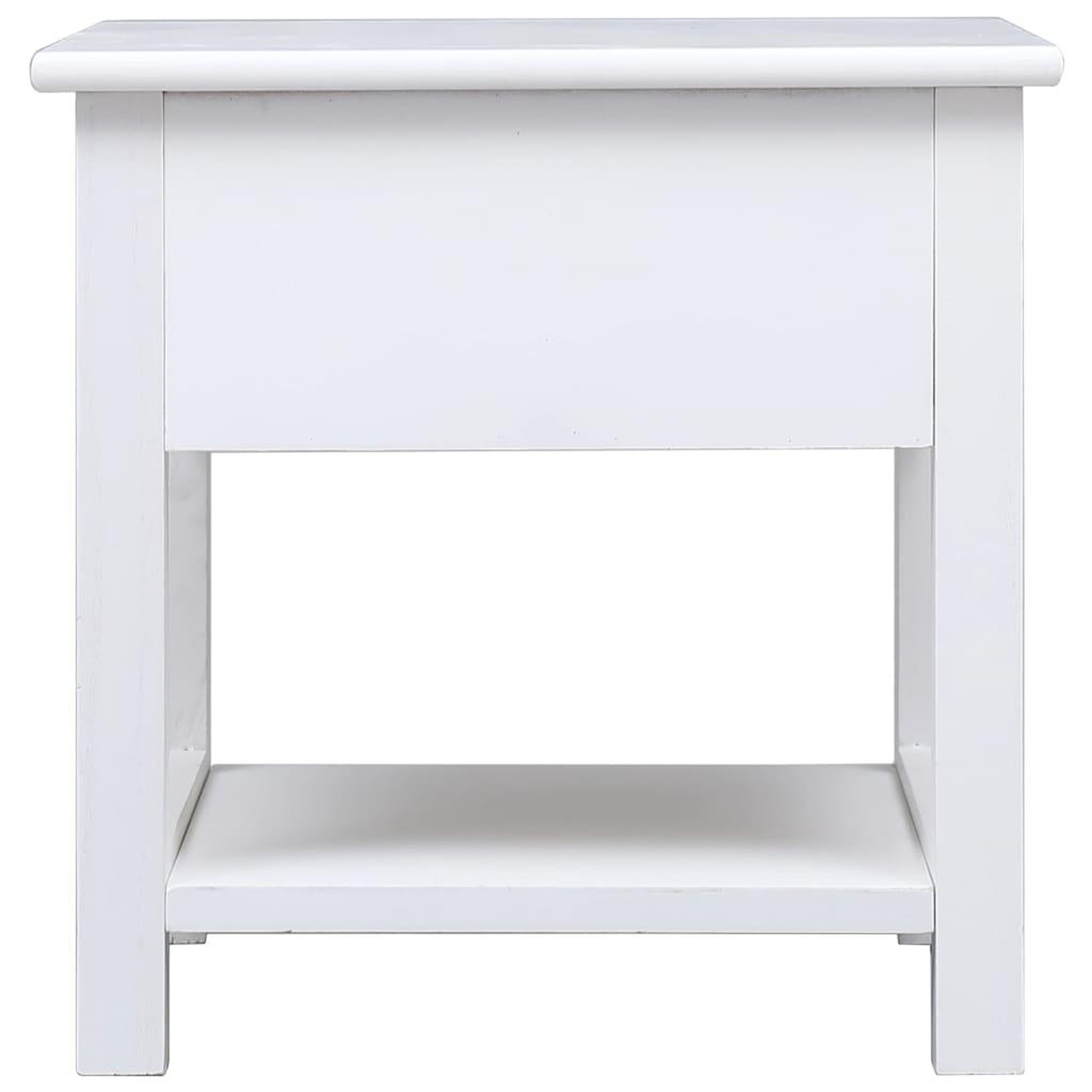 Voir la diapositive 3 : VIDAXL Table d'appoint Blanc 40x40x40 cm Bois de Paulownia