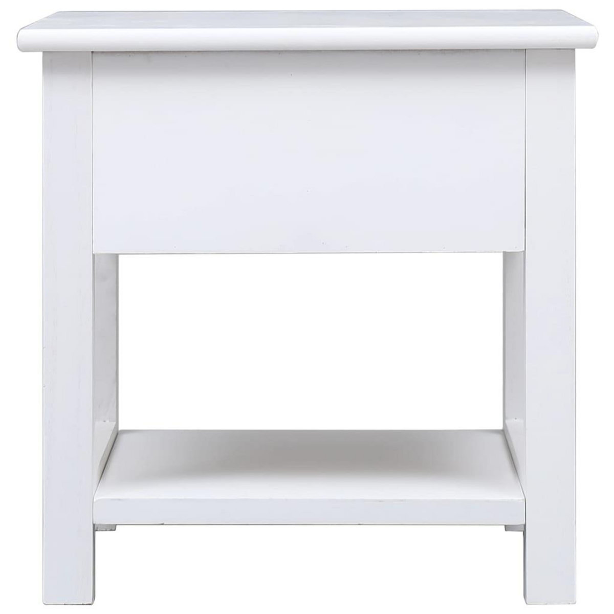 VIDAXL Table d'appoint Blanc 40x40x40 cm Bois de Paulownia