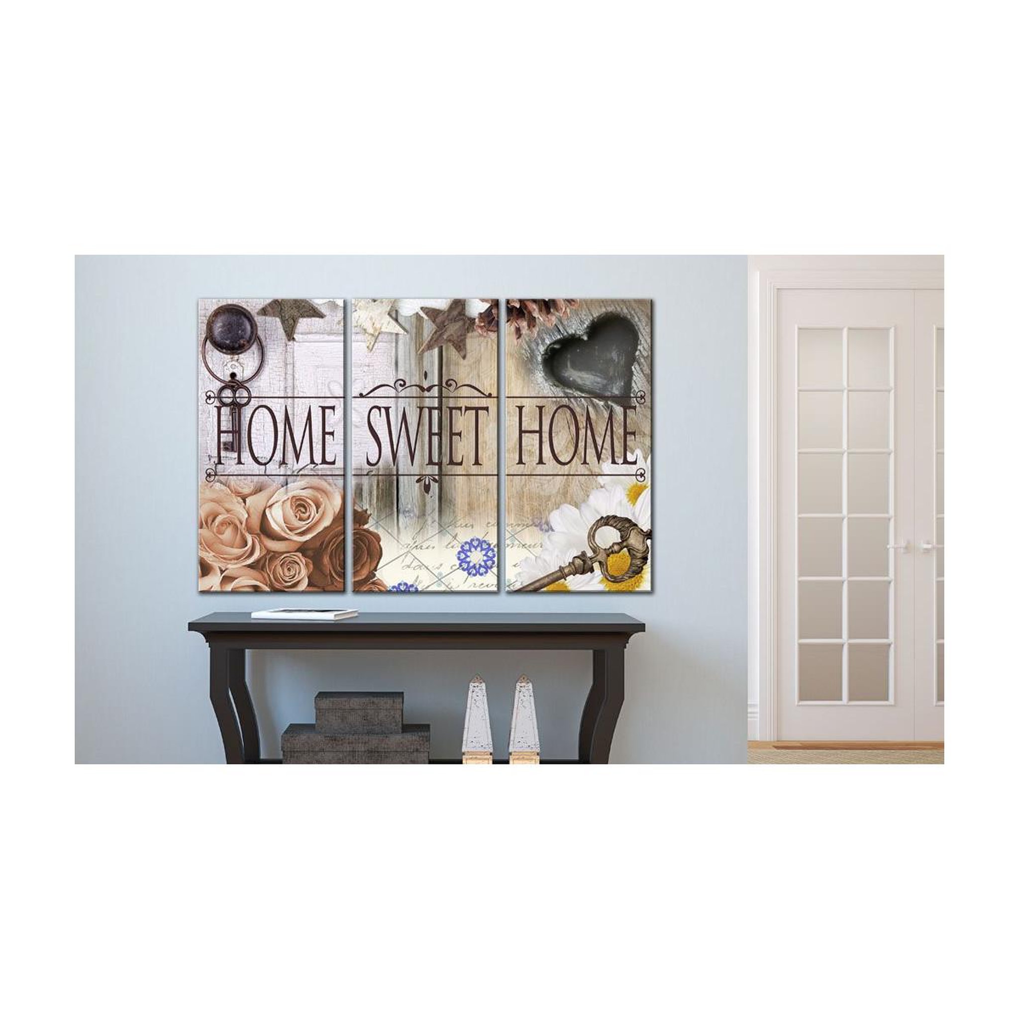 Voir la diapositive 2 : Paris Prix Tableau imprimé  home in vintage style