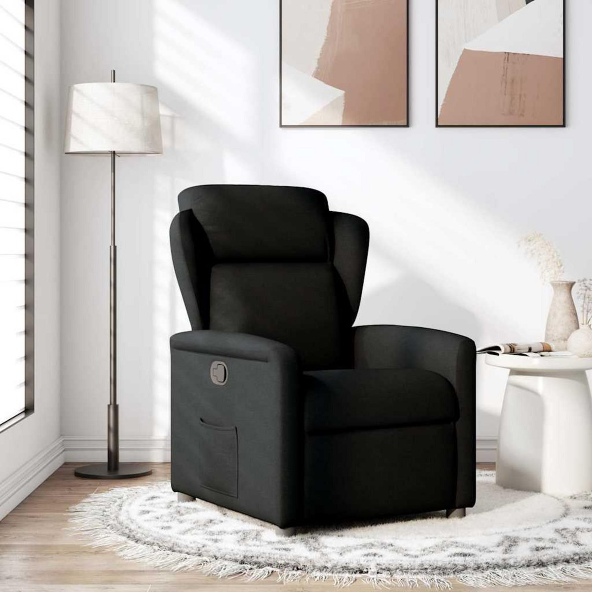 VIDAXL Fauteuil inclinable Noir Tissu
