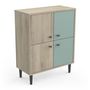 Voir la diapositive 8 : Buffet 4 portes style industriel L60cm SMART
