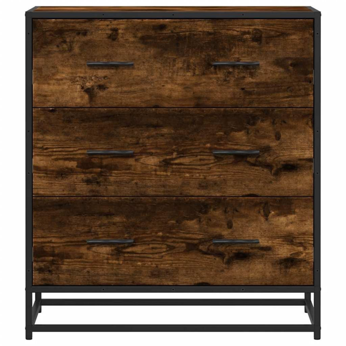 VIDAXL Buffet chene fume 68x35x76 cm bois d'ingenierie et metal