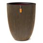 Voir la diapositive 2 : CAPI Capi Vase elegant Groove 46x58 cm Noir et dore
