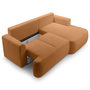 Voir la diapositive 3 : BEST MOBILIER Candela - canapé d'angle droit 4 places - convertible avec coffre - en tissu bouclette