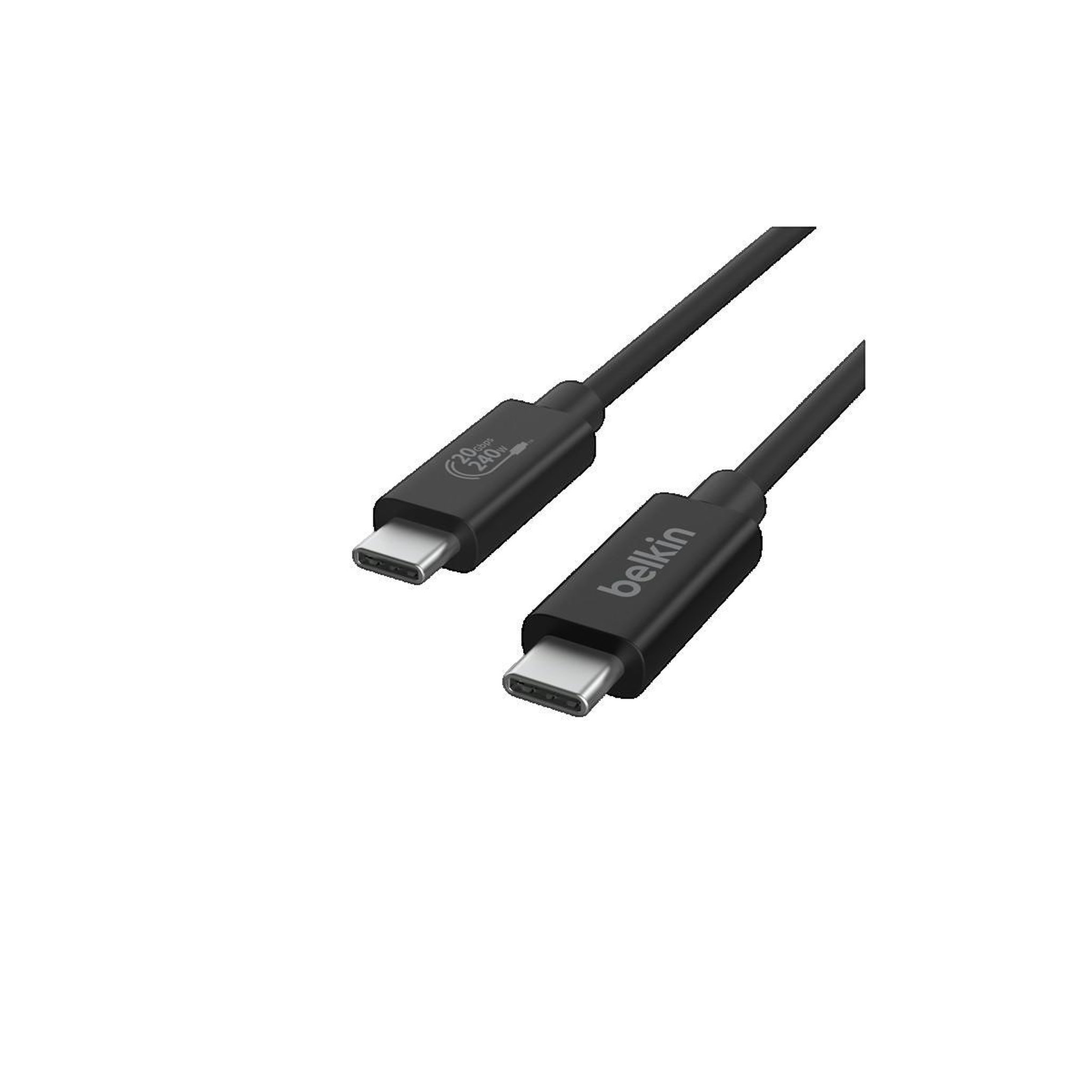 Voir la diapositive 2 : Belkin Câble USB4 Belkin 2 mètres Noir USB-C vers USB-C