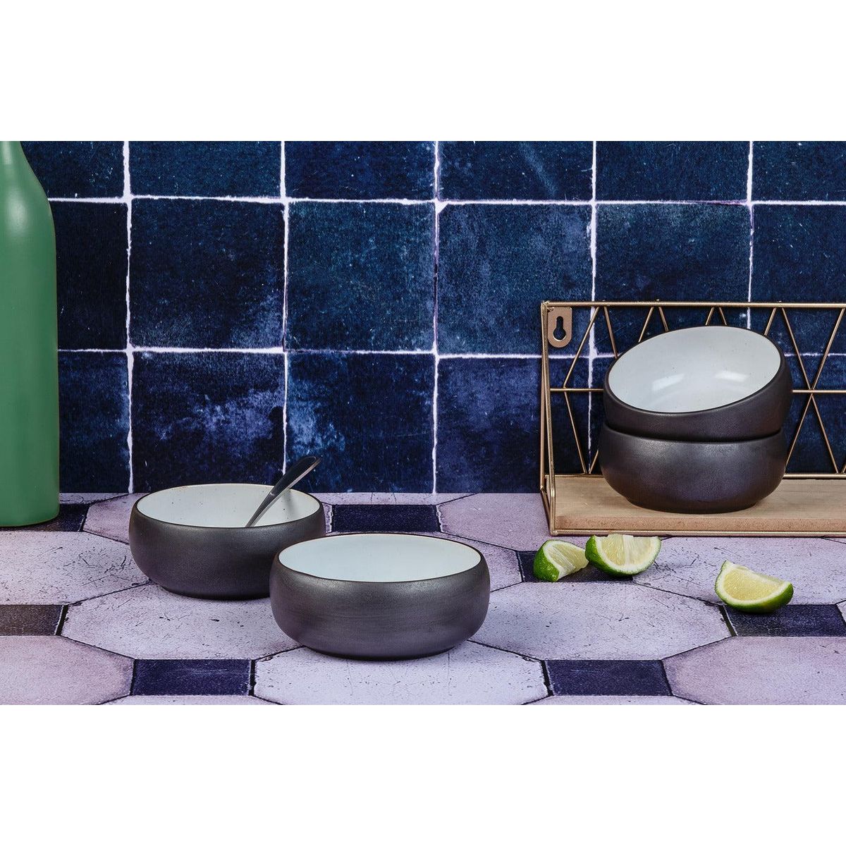 BJORN Bol GOURMET Ø12cm - 4 pièces - Onyx