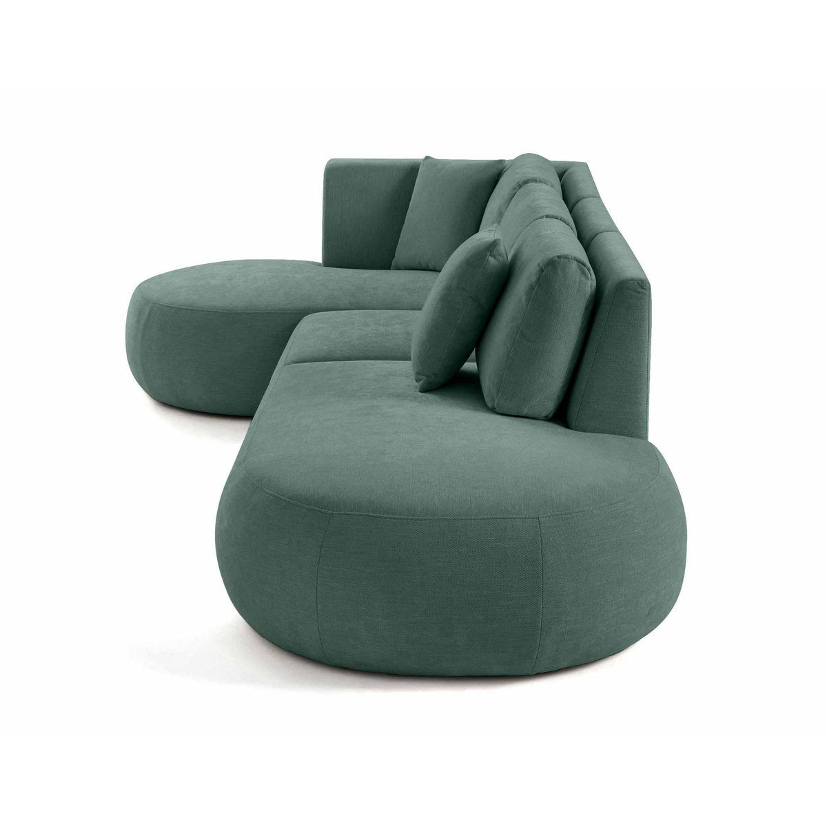 LISA DESIGN Santorini - canapé modulable d'angle gauche - 5 places - en tissu texturé