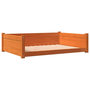 Voir la diapositive 2 : VIDAXL Lit pour chien cire marron 105,5x75,5x28 cm bois de pin massif