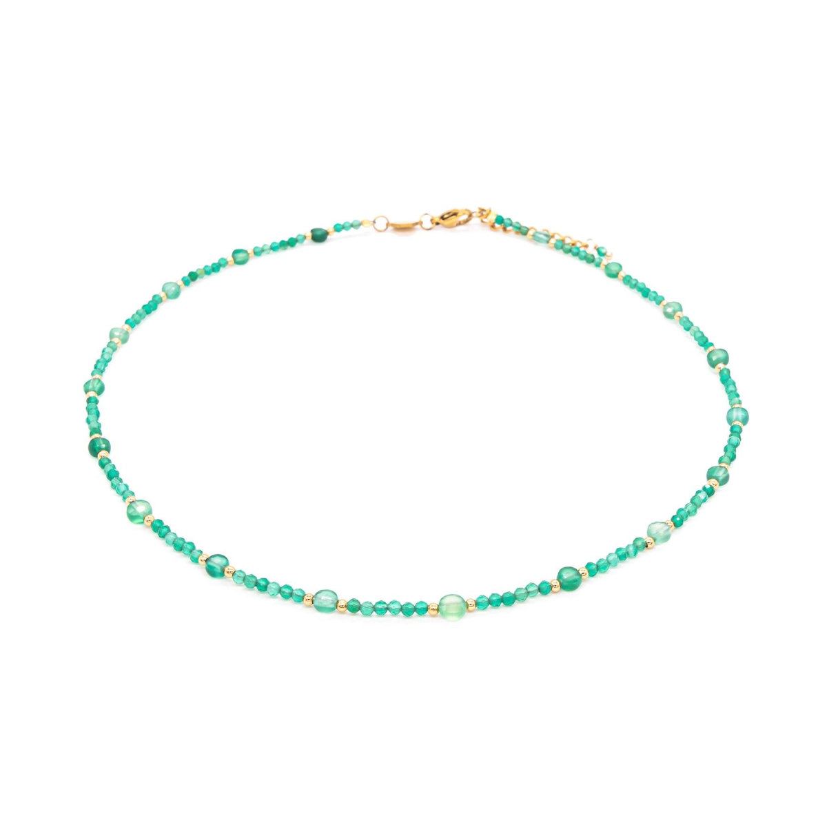 SLOYA Collier Paloma en pierres Agate Verte