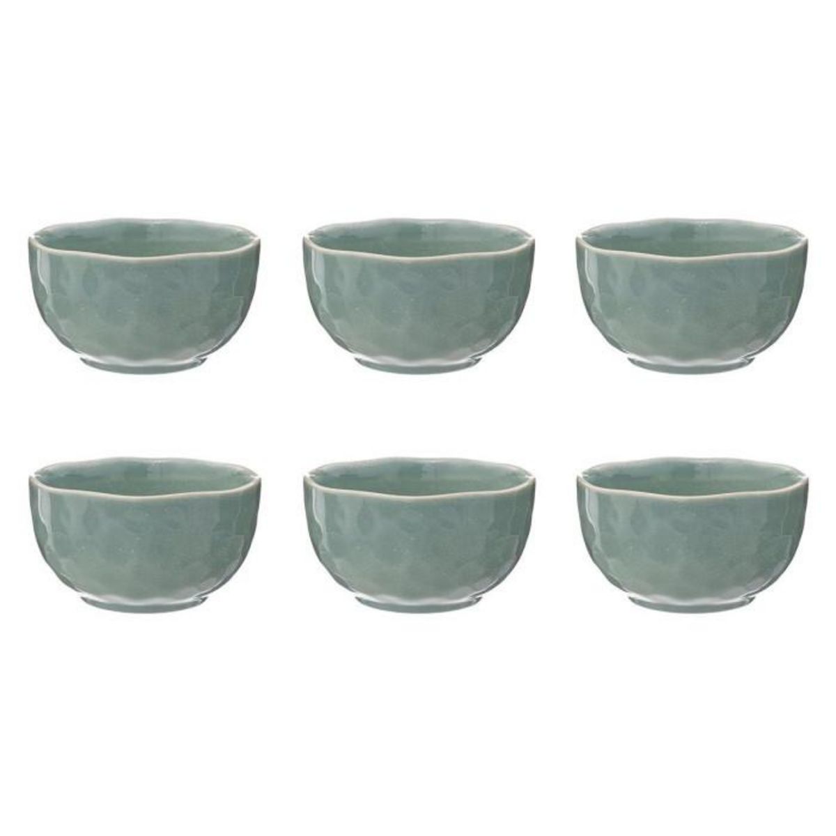 SECRET DE GOURMET Lot de 6 Bols Design  Zoé  70cl Vert