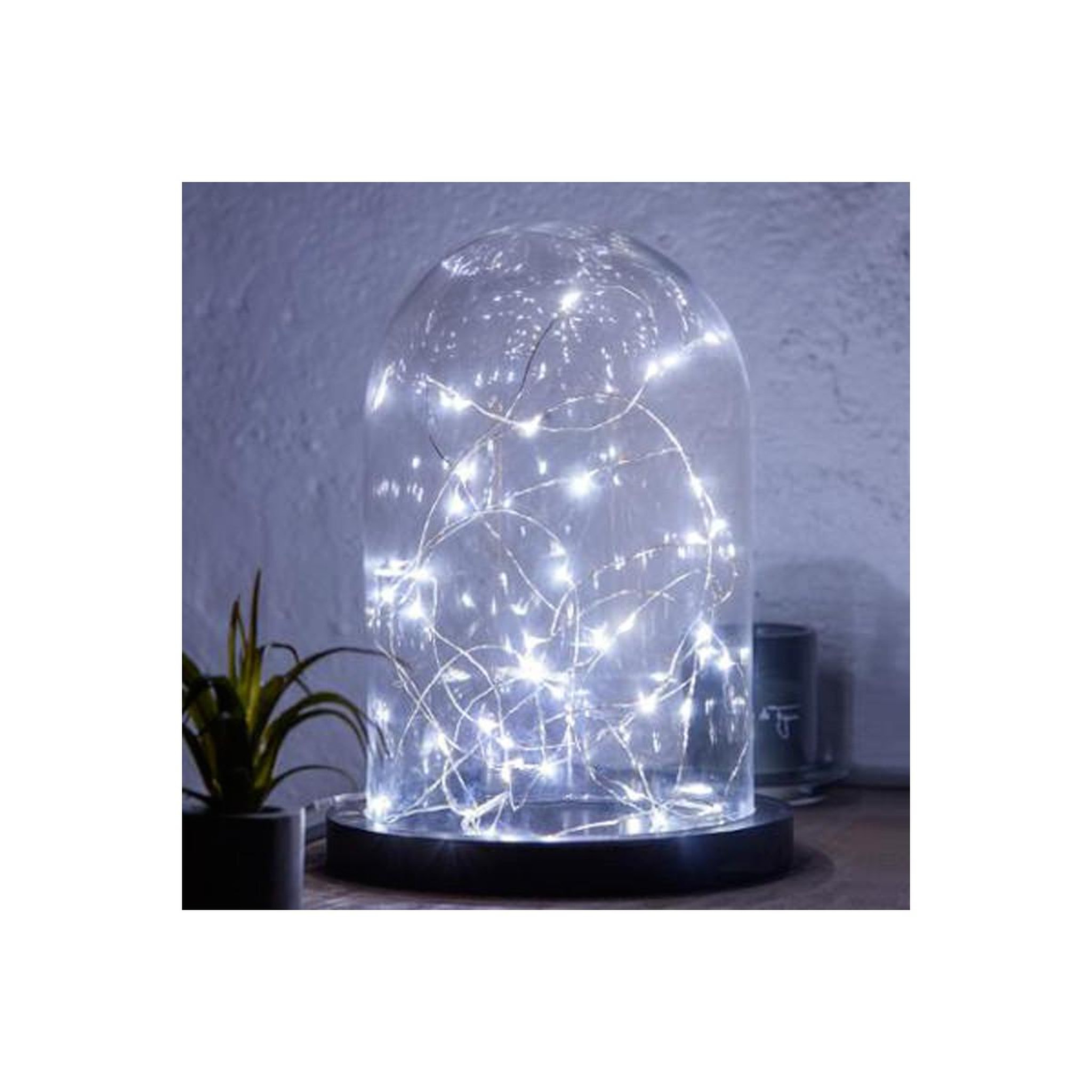 Voir la diapositive 2 : ATMOSPHERA Guirlande lumineuse  40 led blanc  395cm chrome