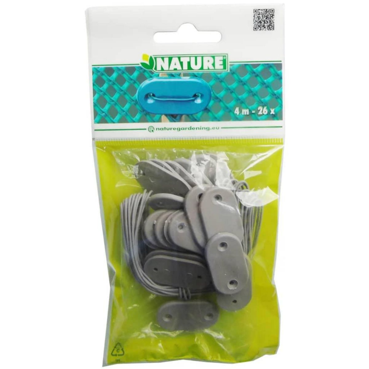 NATURE Nature Kit de fixation pour cloture de jardin 27 pcs Gris