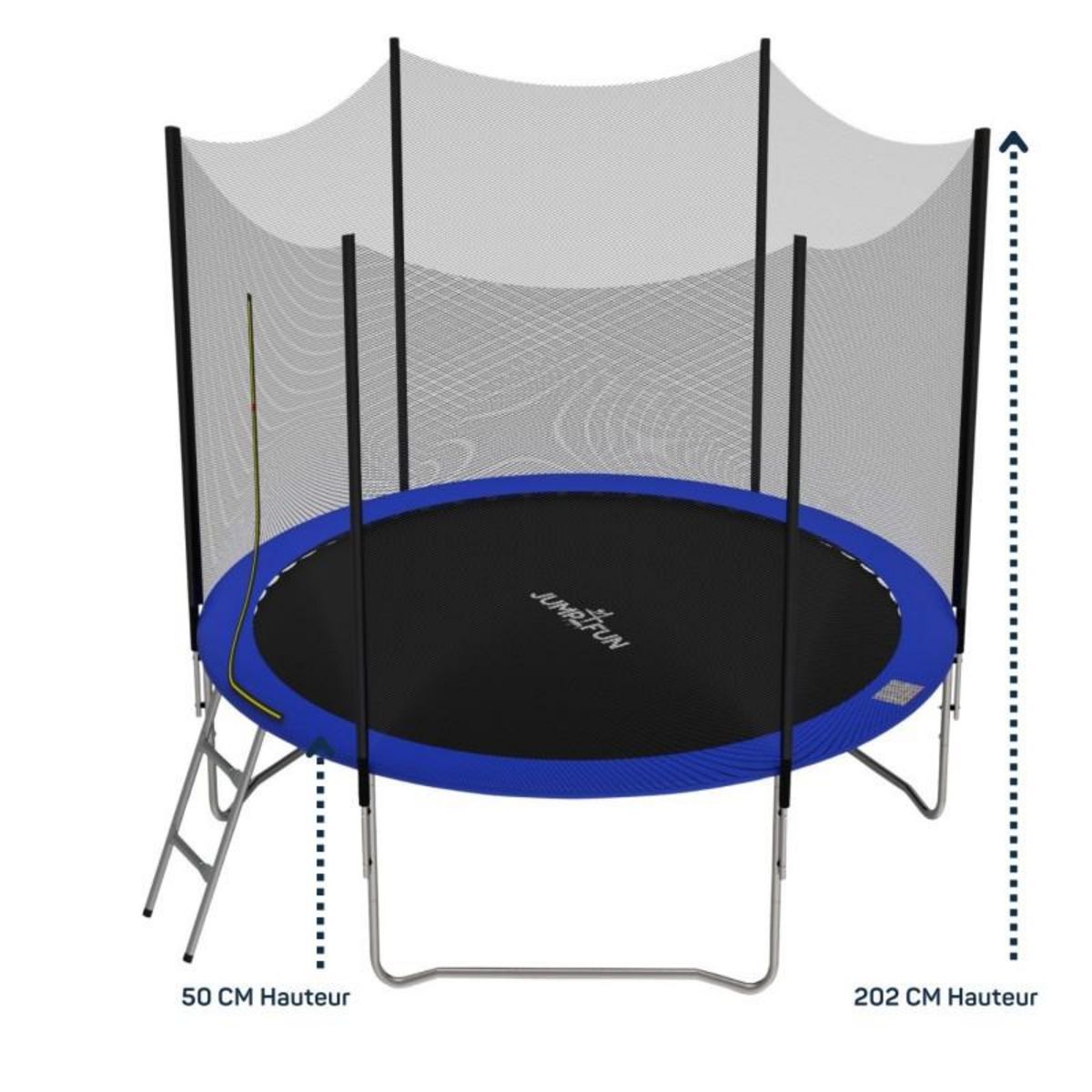 JUMP4FUN Trampoline pour enfant Jump4Fun Deluxe filet extérieur -8FT (244 cm)