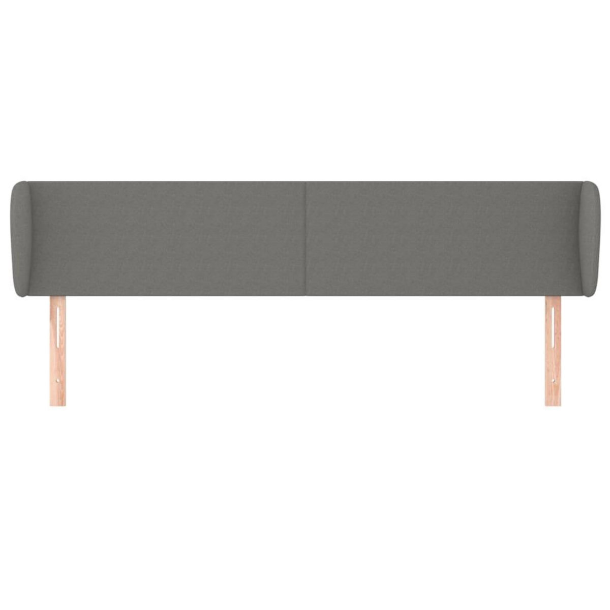 VIDAXL Tete de lit avec oreilles Gris fonce 163x16x78/88 cm Tissu