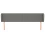 Voir la diapositive 3 : VIDAXL Tete de lit avec oreilles Gris fonce 163x16x78/88 cm Tissu