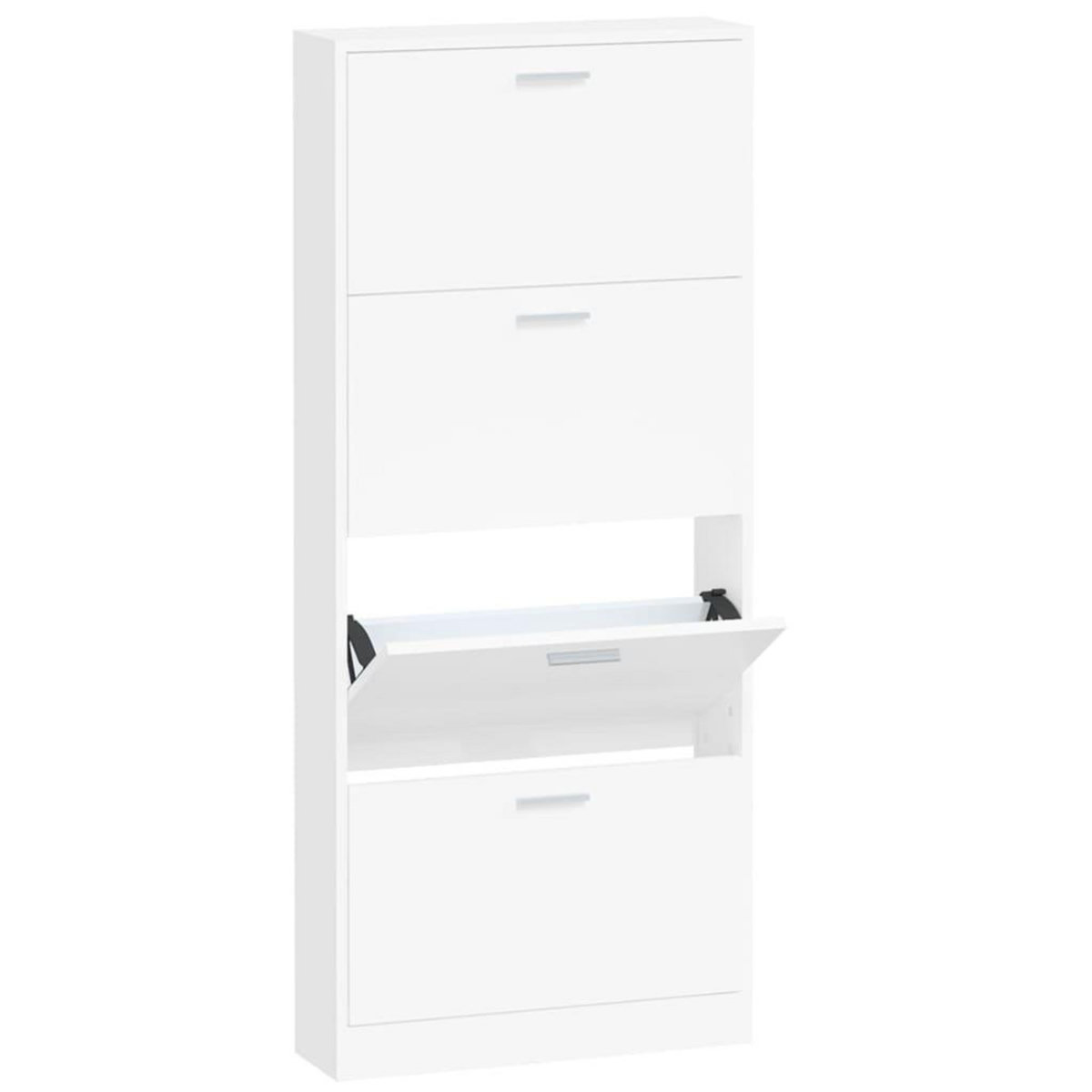VIDAXL Armoire a chaussures Blanc 59x17x150 cm Bois d'ingenierie