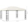 Voir la diapositive 6 : VIDAXL Tonnelle avec guirlande lumineuse a LED 3x4 m Creme Tissu