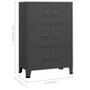 Voir la diapositive 6 : VIDAXL Coffre de rangement industriel Anthracite 75x40x115 cm Metal