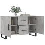 Voir la diapositive 4 : VIDAXL Buffet gris beton 100x36x60 cm bois d'ingenierie