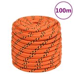 VIDAXL Corde de bateau Orange 16 mm 100 m Polypropylene