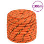 Voir la diapositive 1 : VIDAXL Corde de bateau Orange 16 mm 100 m Polypropylene