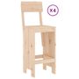 Voir la diapositive 3 : VIDAXL Ensemble de bar de jardin 5 pcs bois de pin massif