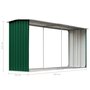 Voir la diapositive 6 : VIDAXL Abri de stockage de bois Acier galvanise 330x92x153 cm Vert