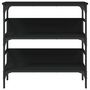 Voir la diapositive 5 : VIDAXL Table console noir 75x32x75 cm bois d'ingenierie