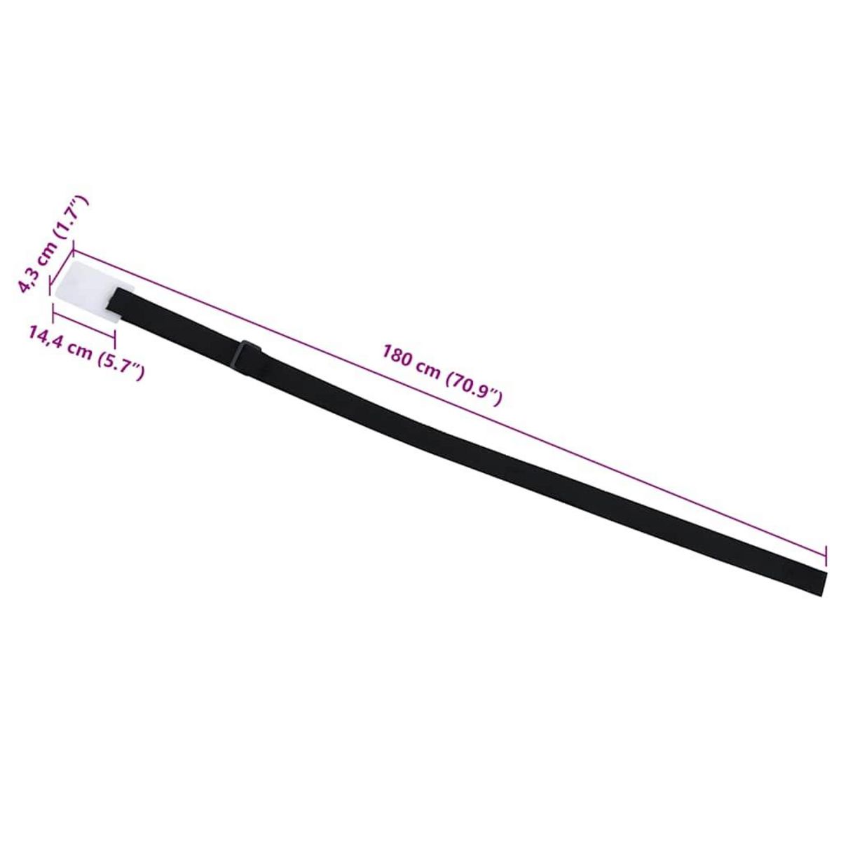 VIDAXL Fixations de rouleau de couverture de piscine 8 pcs 1,8 m