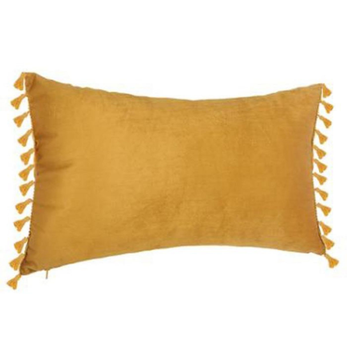 ATMOSPHERA Coussin Déco à Pompons  Ocea  30x50cm Ocre
