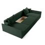 Voir la diapositive 2 : BEST MOBILIER Mike - canapé panoramique en u - 7 places - convertible avec coffre - en velours côtelé