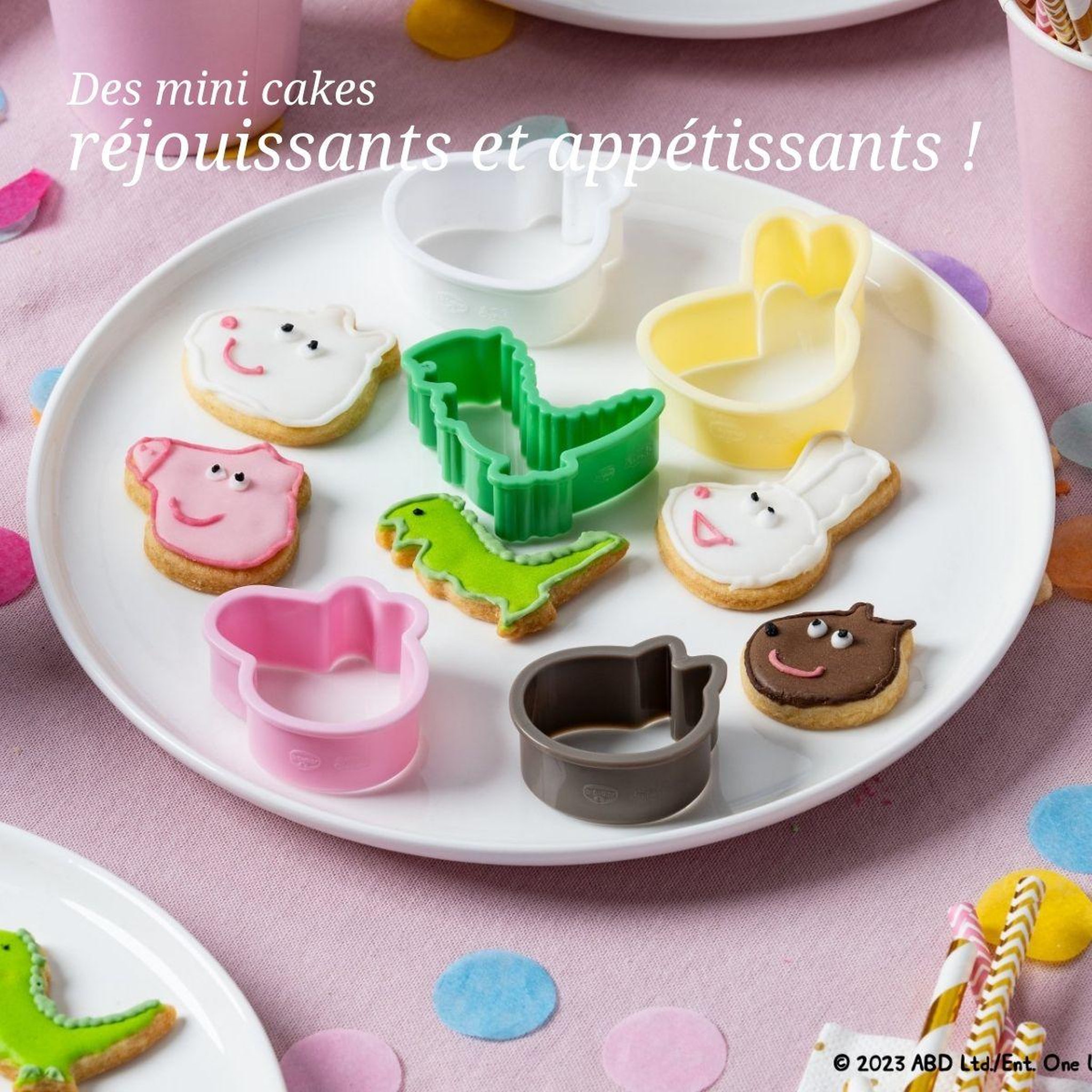 Voir la diapositive 2 : DR.OETKER Ensemble de 5 emporte-pièces pour enfants dr. Oetker peppa pig
