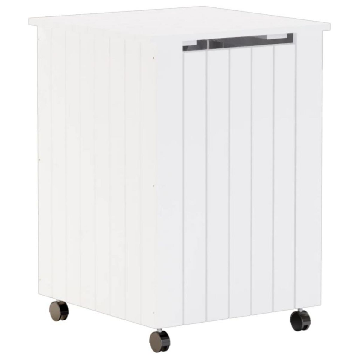 VIDAXL Panier a linge et roulettes RANA 45x45x64 cm bois massif de pin
