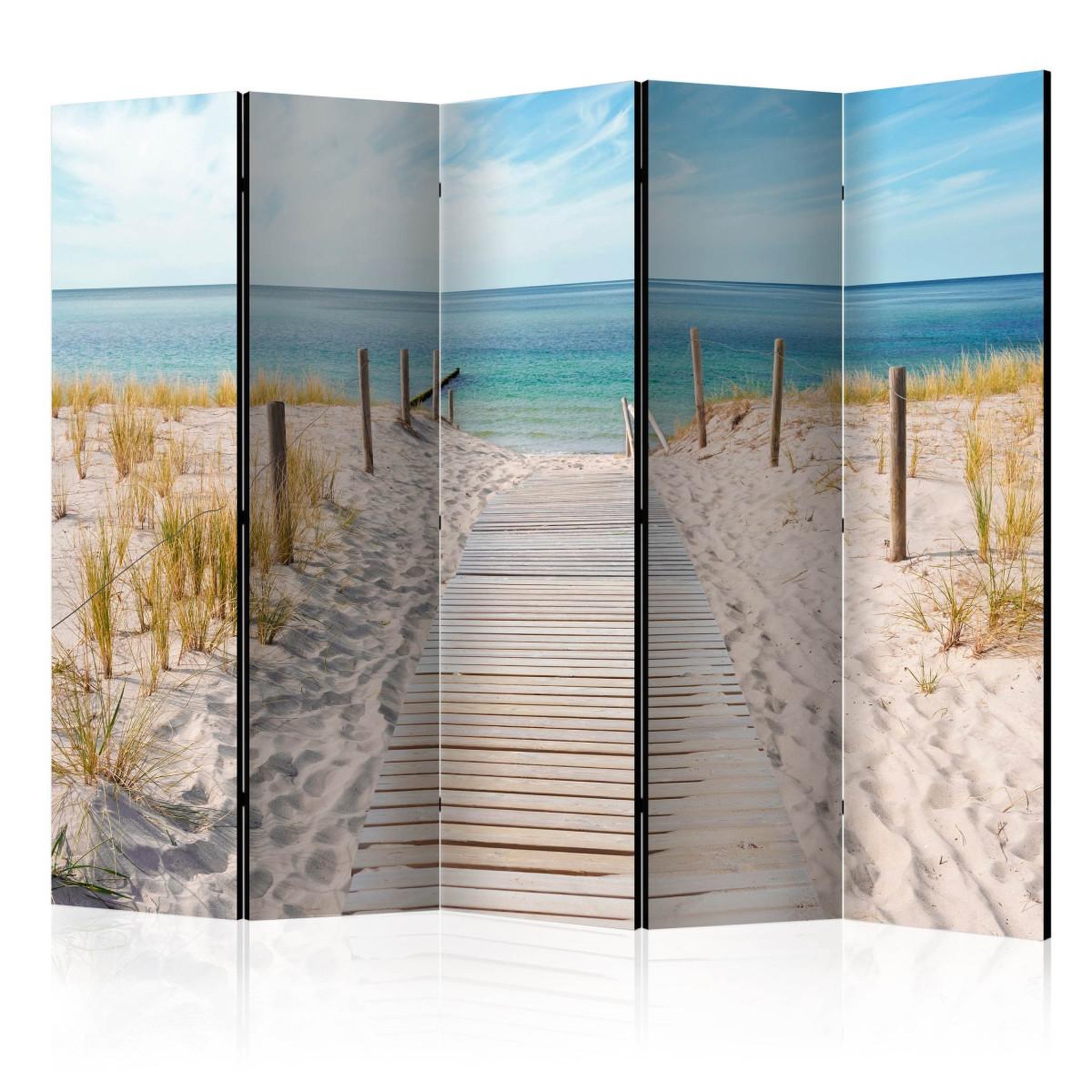 Voir la diapositive 1 : Paris Prix Paravent 5 volets  holiday at the seaside ii  172x225cm